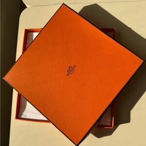 Hermès Authentic Orange Scarf Gift Box
